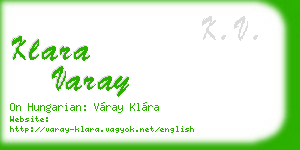 klara varay business card
